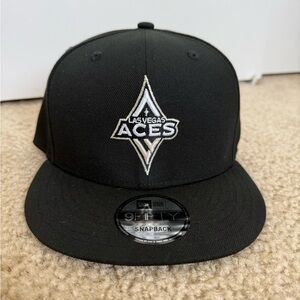 Las Vegas Aces New Era Black Logo 9FIFTY Snapback Hat